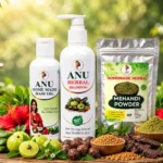 Anu Herbal Hair Oil,Shampoo & Natural Mehandi Powder Combo.